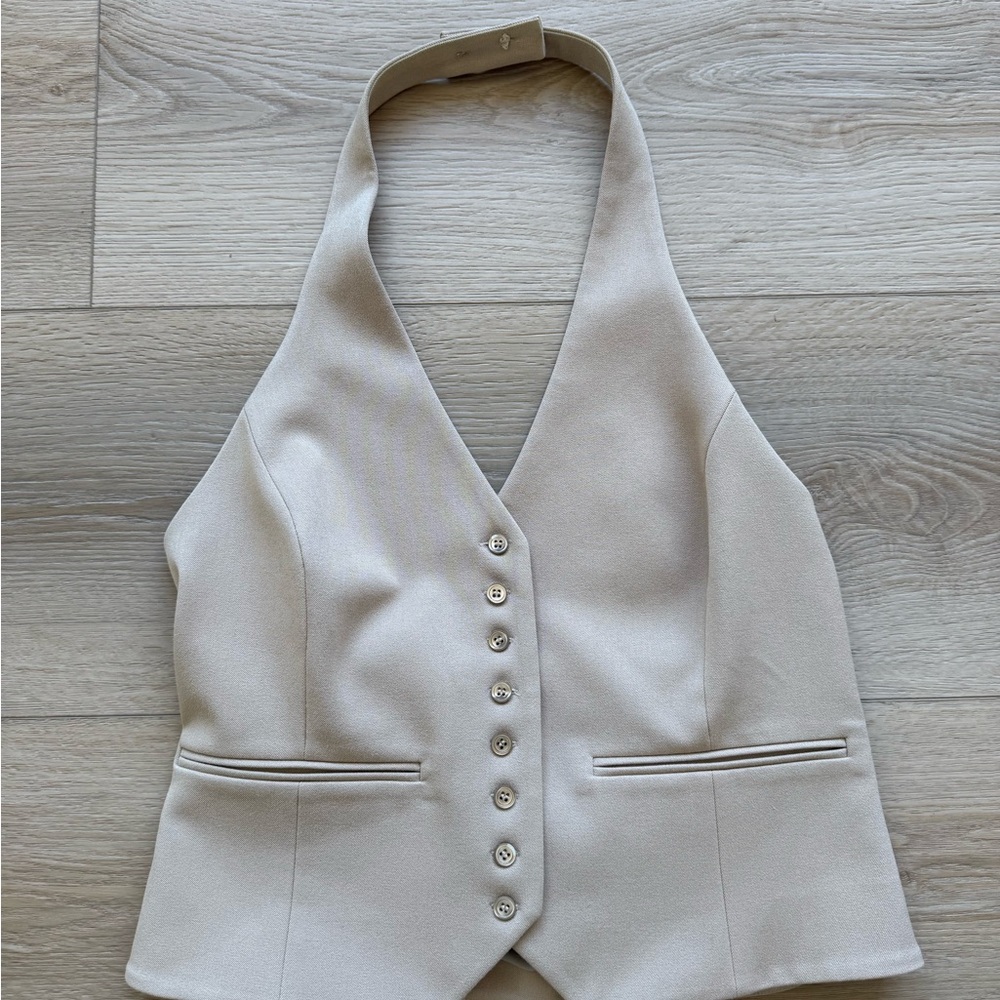 Favorite Daughter Beige Halter Top